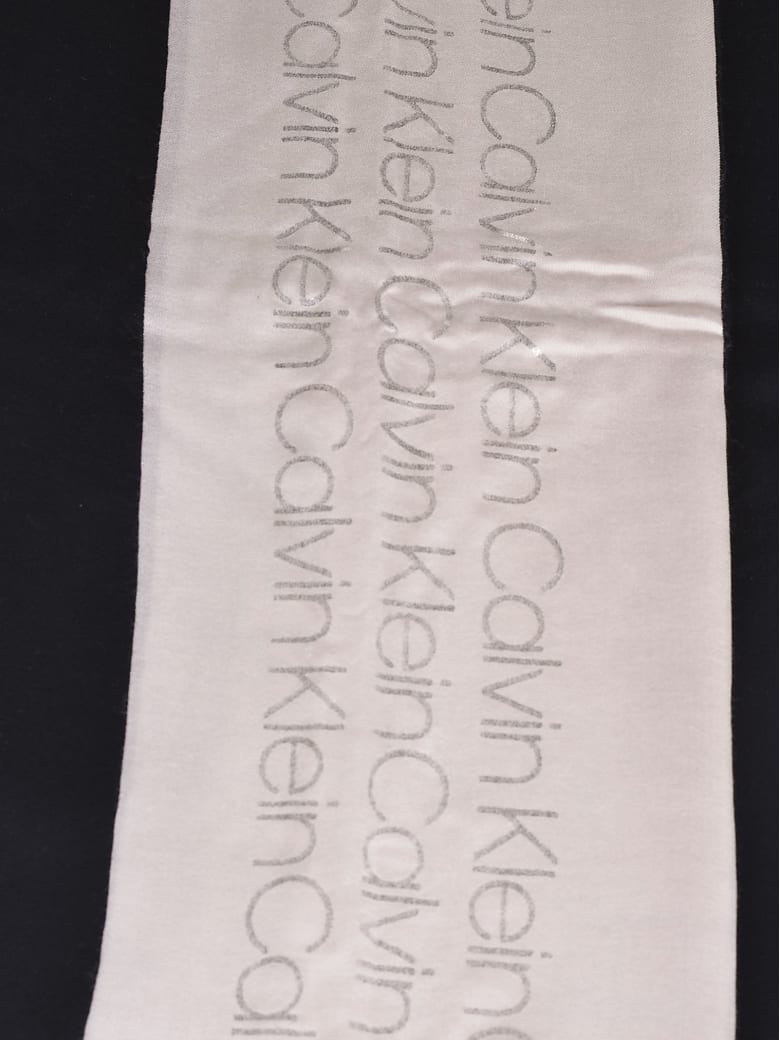 CALVIN KLEIN logo print scarf
