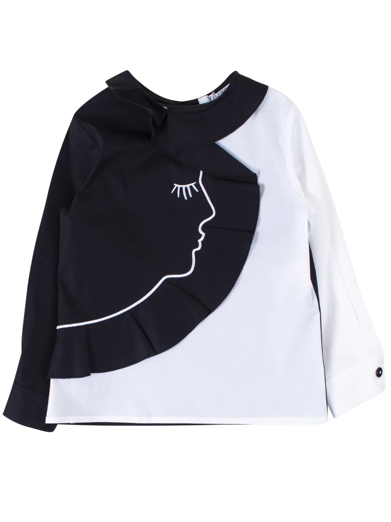 Vivetta Little Girl Shirt - White/Black
