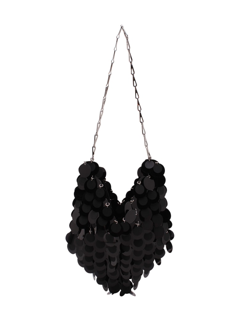 Paco Rabanne 'sparkle Hobo' Plastic Shoulder Bag - Black