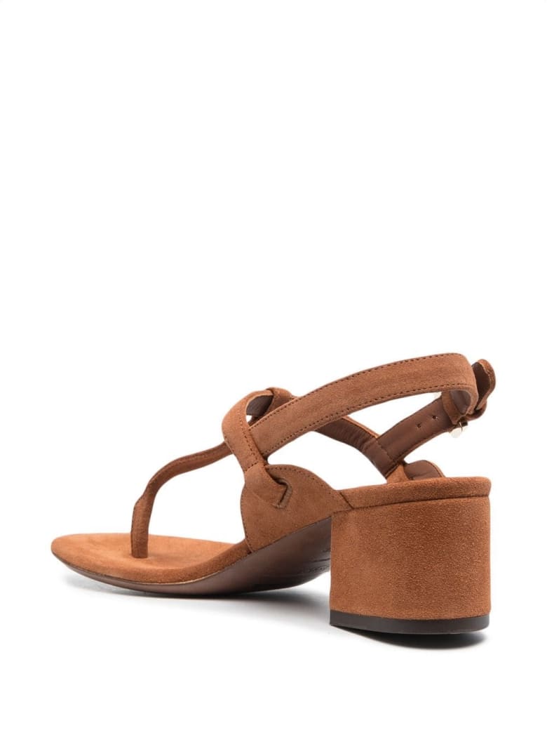 L'Autre Chose Brown Suede Leather Sandals - Brown