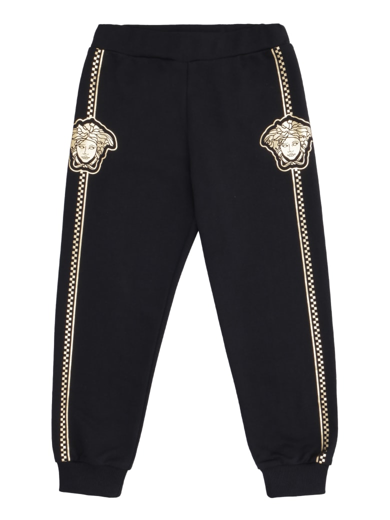 Young Versace Cotton Sweatpants - black