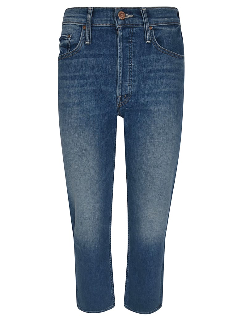 Mother Semi-cropped Fitted Jeans - Stonewash