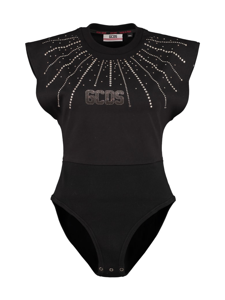 GCDS Jersey Top - black