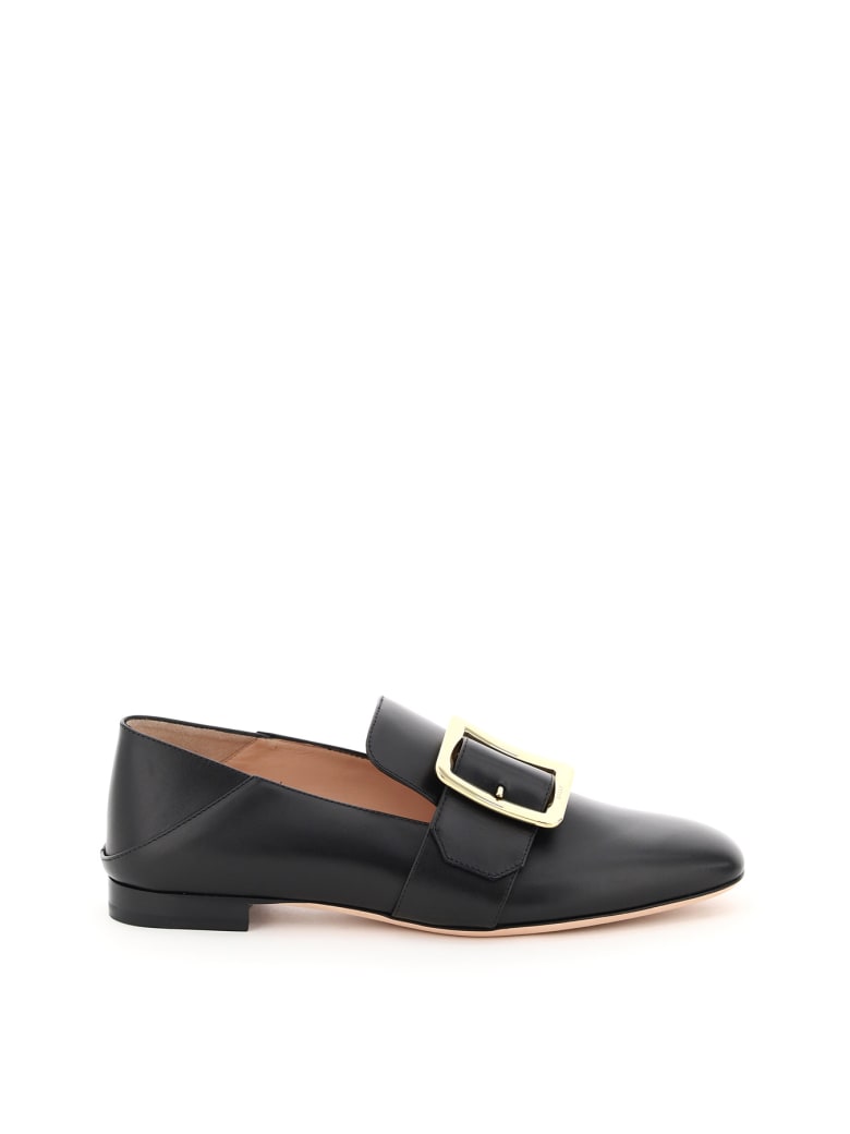 Bally Janelle Leather Loafers - 0100 BLACK (Black)