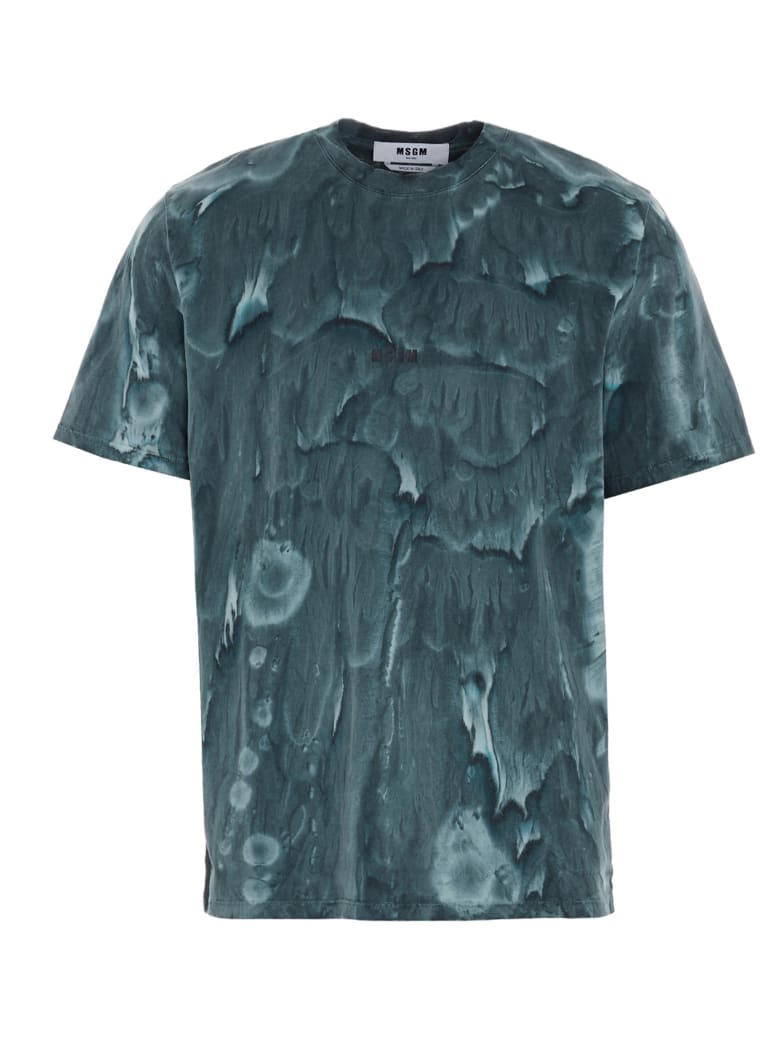 MSGM 'water Color Wash' T-shirt