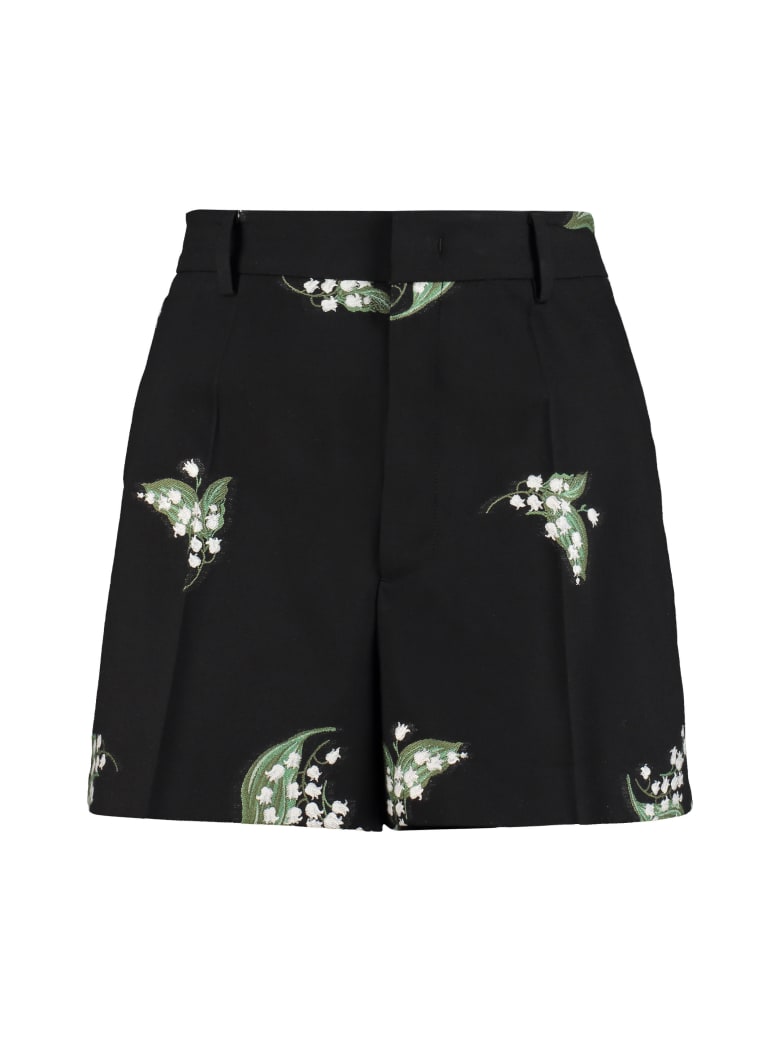 RED Valentino Gabardine Shorts - black