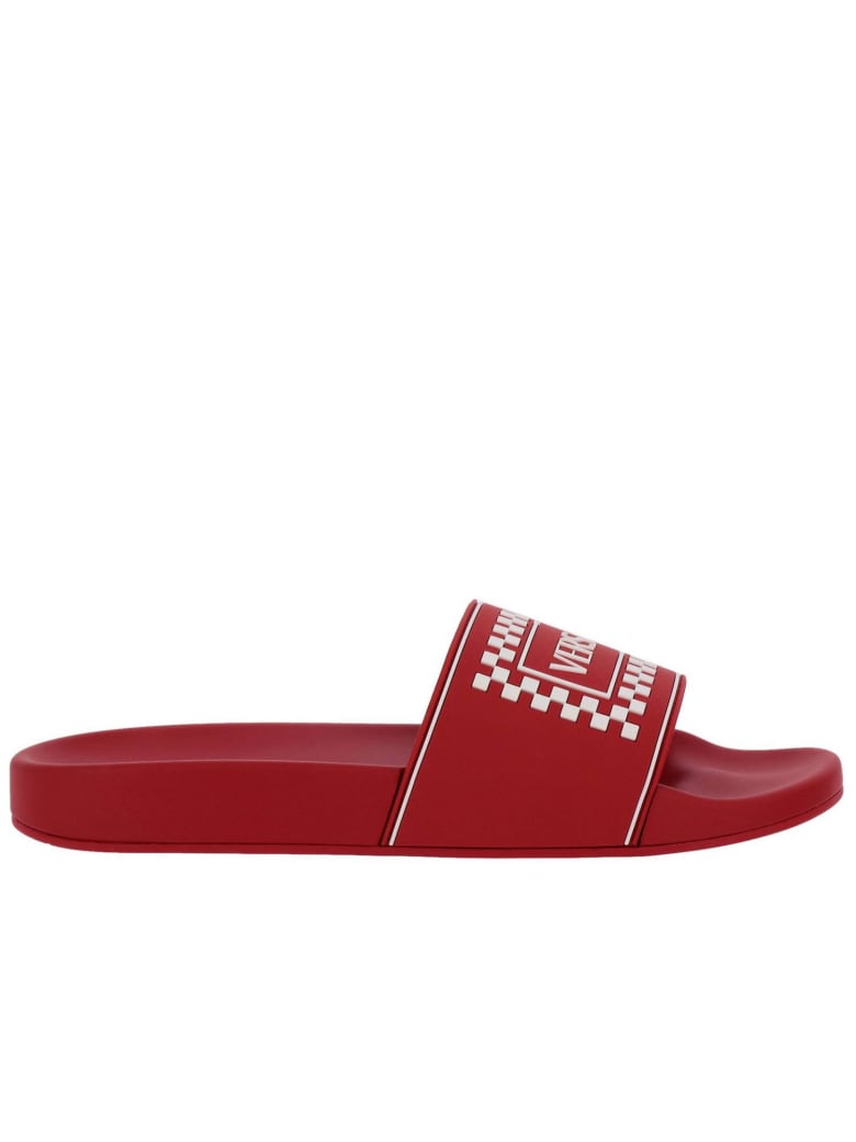 red versace sandals