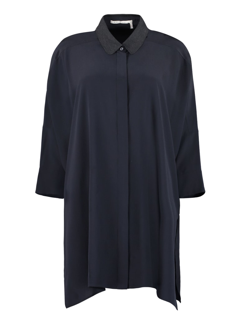 Agnona Silk Shirt - blue