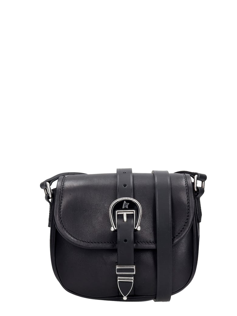 Golden Goose Rodeo Shoulder Bag In Black Leather - Black