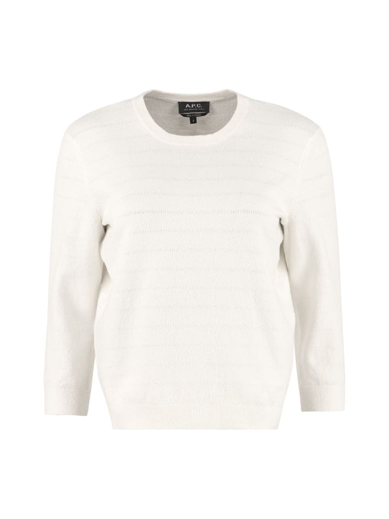 A.P.C. Zoe Cotton-blend Sweater - panna