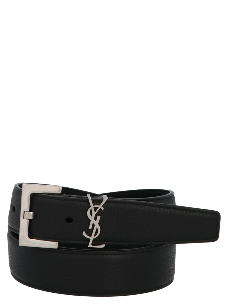 Saint Laurent 'cuir Grane Supple' Belt - Black