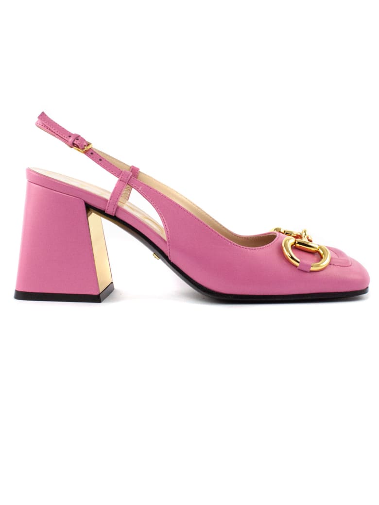 Gucci Pink Leather Slingback - Rosa