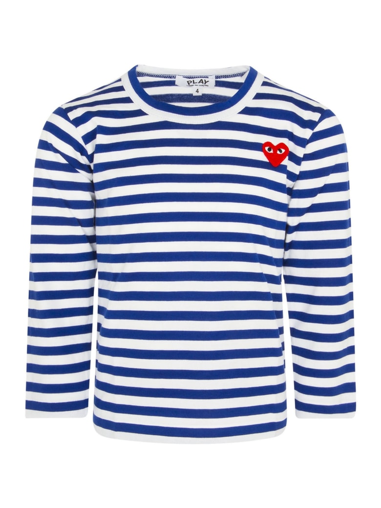 comme des garcons red striped shirt