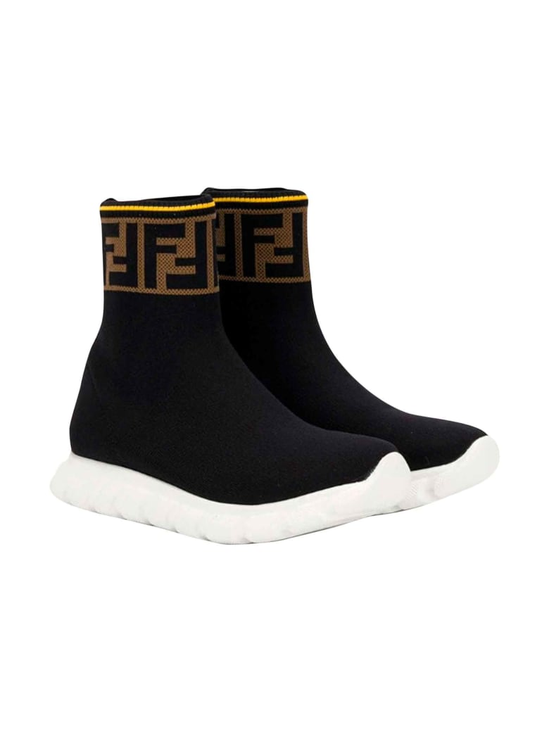 Fendi Black Sock Sneakers | italist 
