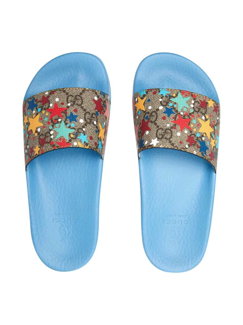 gucci blue slippers