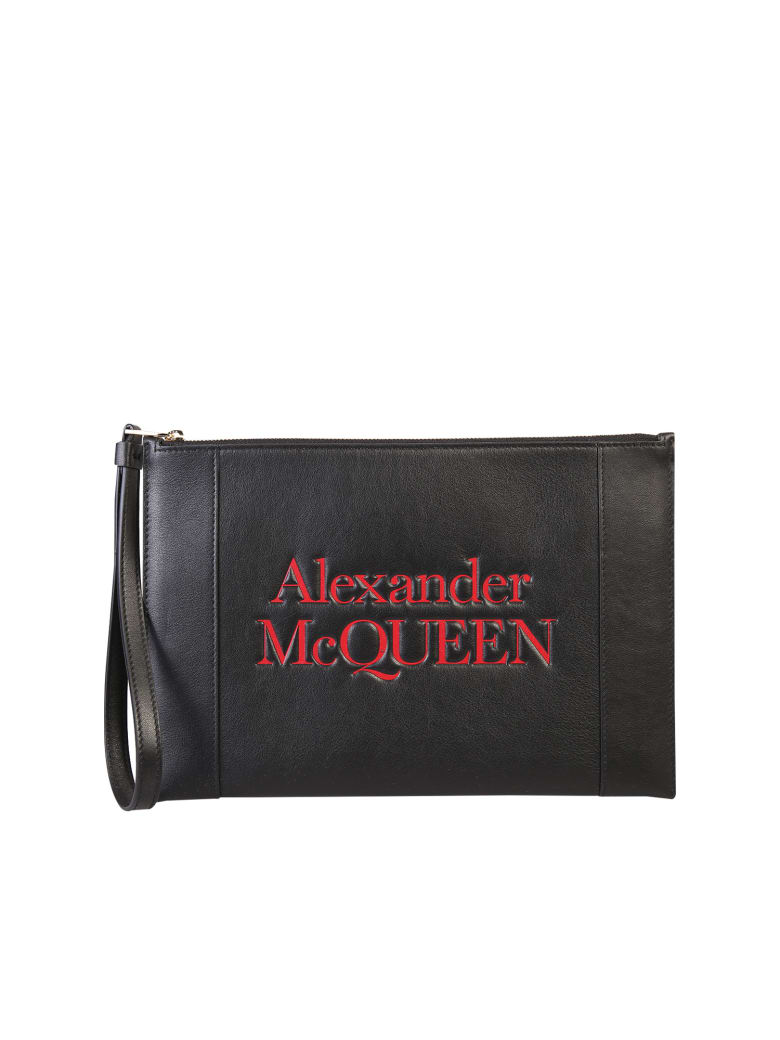 Alexander McQueen Branded Pouch - NERO/ROSSO