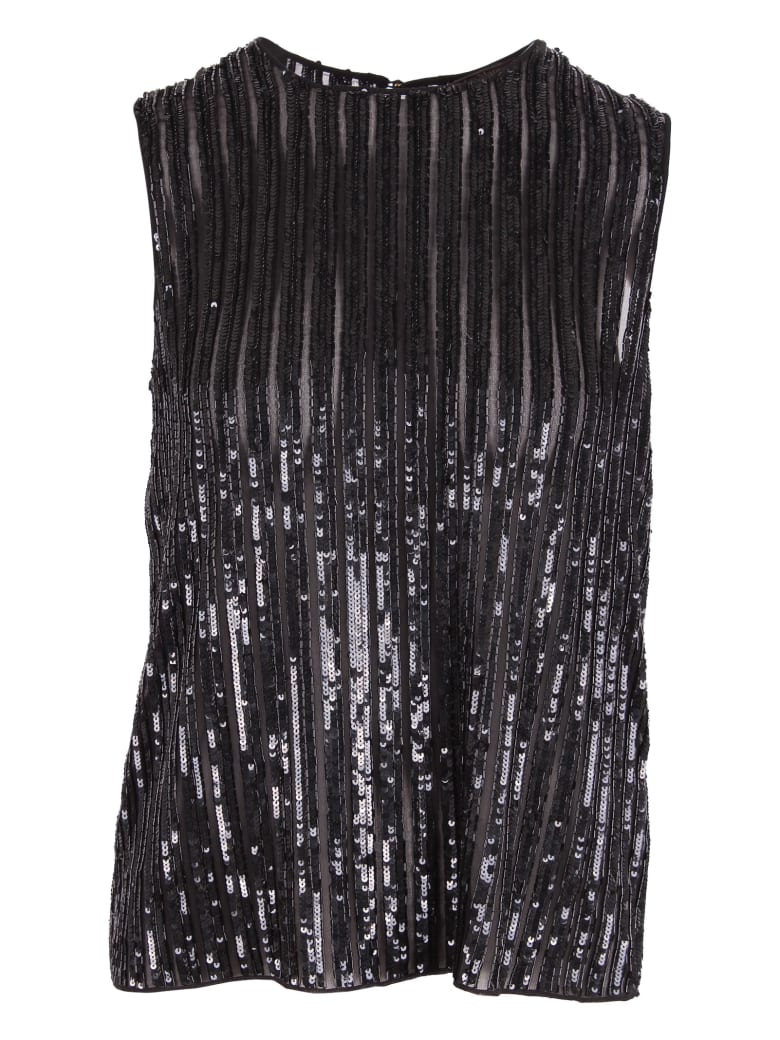 Max Mara 'asia' Polyester Top - Black