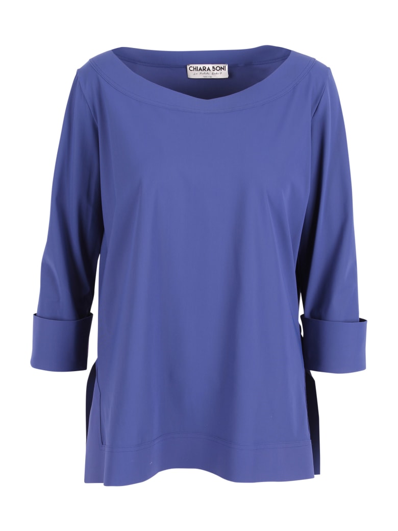 La Petit Robe Di Chiara Boni La Petit Robe By Chiara Boni 'angeline' Polyamide Blouse - Blueberry