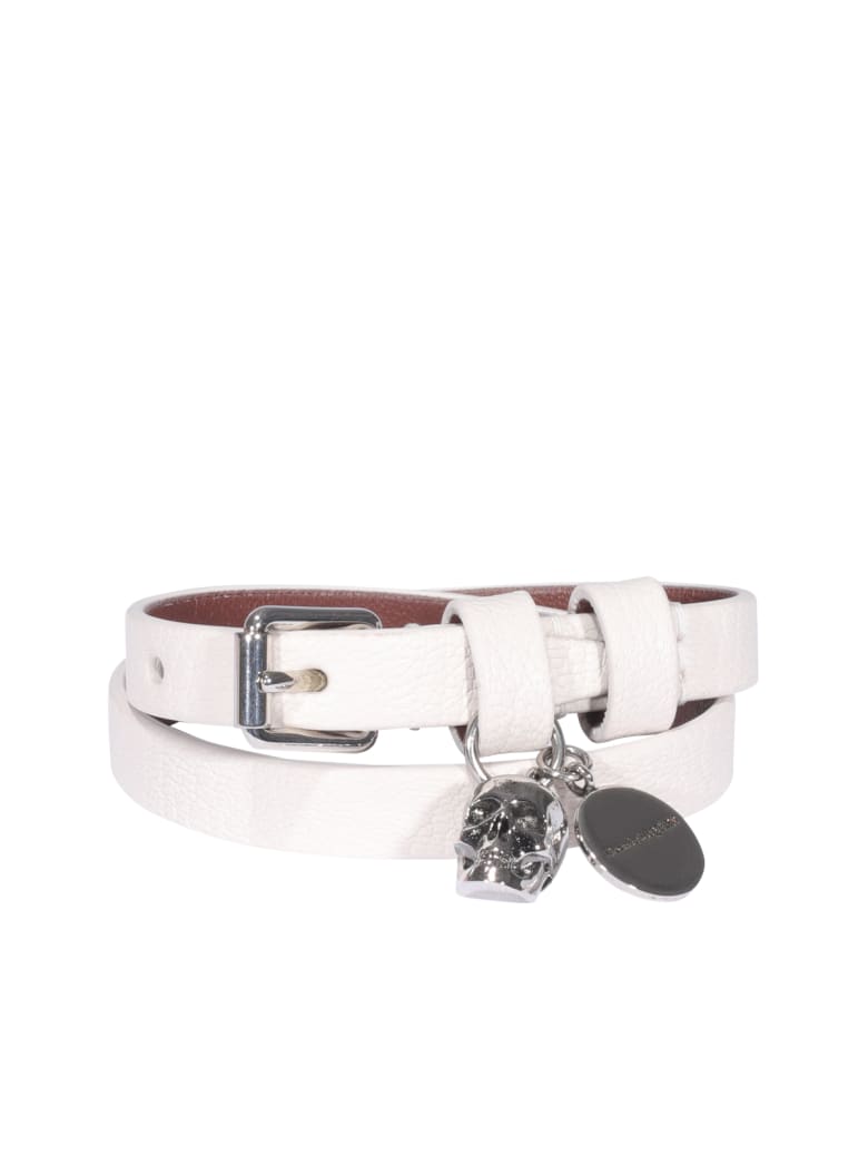 Alexander McQueen Skull Bracelet - WHITE