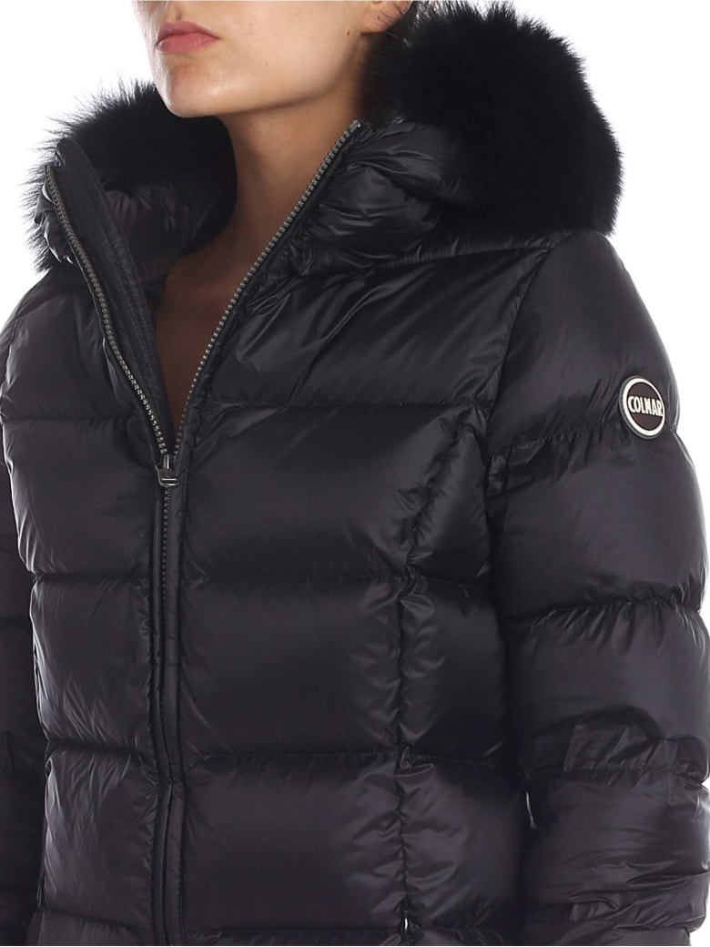 Colmar Nylon Down Jacket With Fur Insert | italist, ALWAYS LIKE A SALE