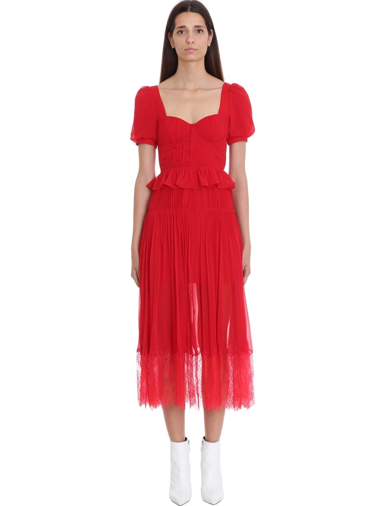 self portrait red dress