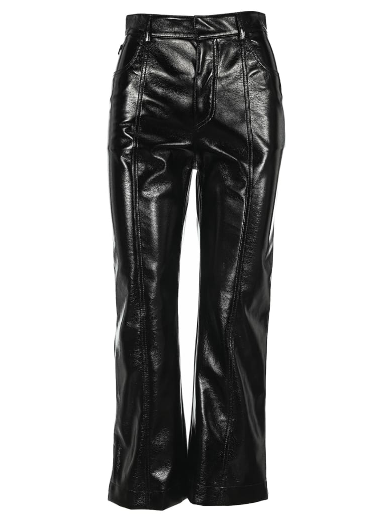 Philosophy di Lorenzo Serafini Philosophy Polished-effect Cropped Trousers - BLACK