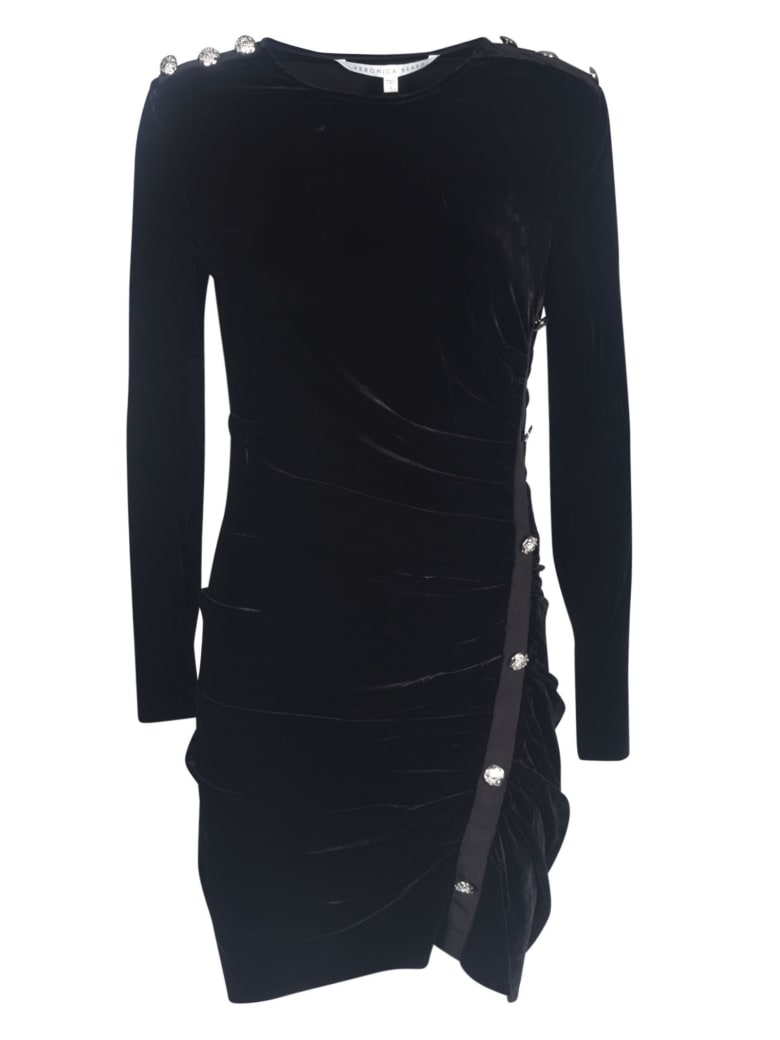 Veronica Beard Button Embellished Dress - Black