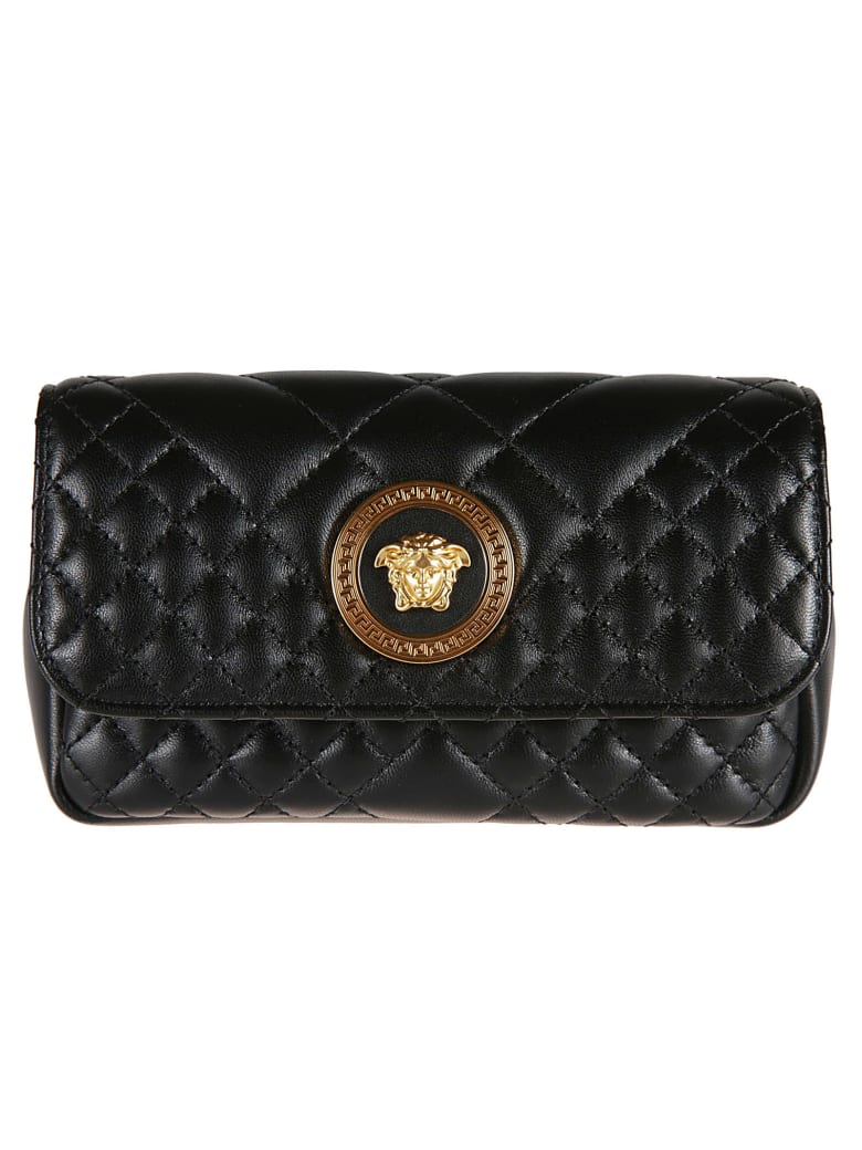 versace quilted shoulder bag