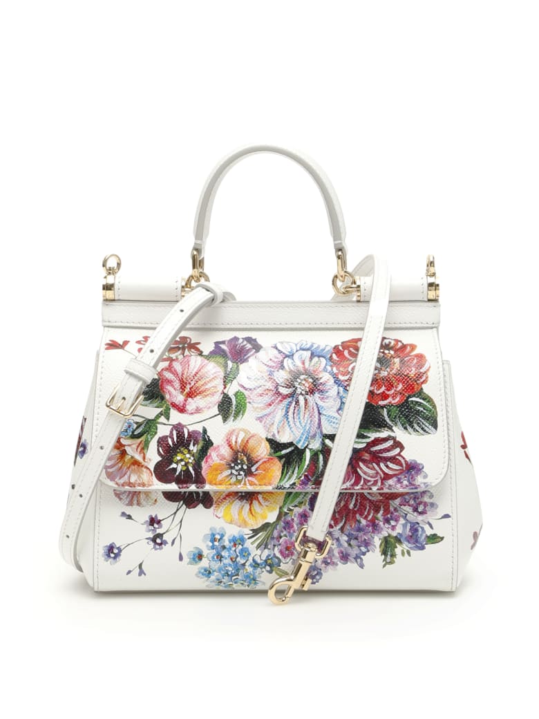 Dolce & Gabbana Multicolor Flowers Small Sicily Bag | italist