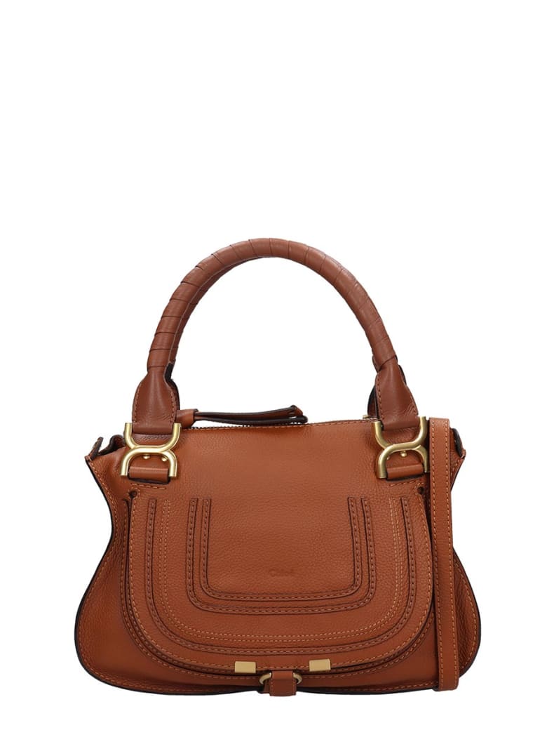 Chloé Mercie Small Hand Bag In Leather Color Leather - Marrone