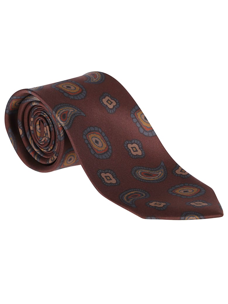 Barba Napoli Brown Silk Tie - Brown