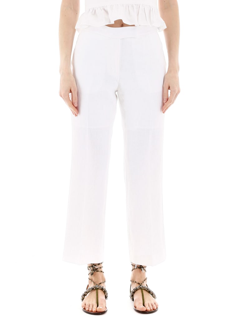 michael kors white linen pants