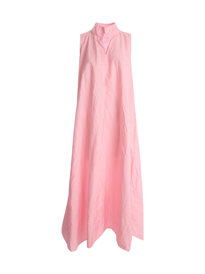 Daniela Gregis Asymmetric Cerw Neck Sleeveless Dress - Fuxia
