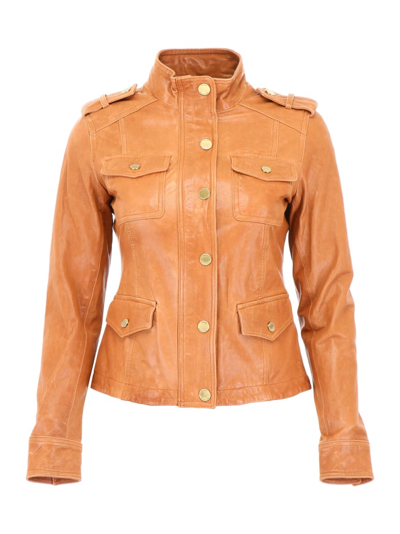 michael by michael kors leather jacket