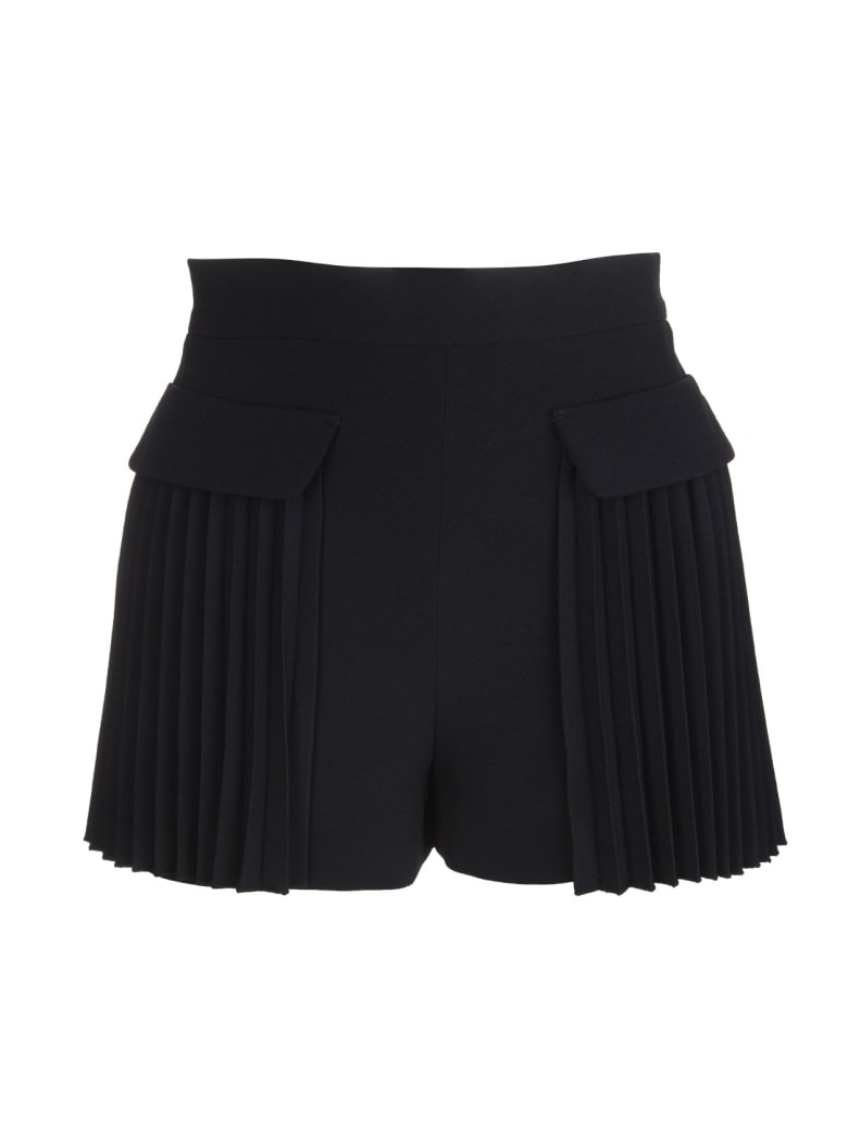 RED Valentino Black Pleated Shorts - Nero