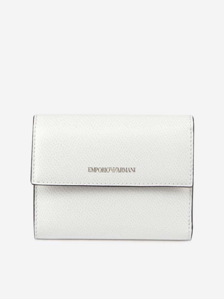 Emporio Armani Trifold Wallet With Garnet Effect - Grigio