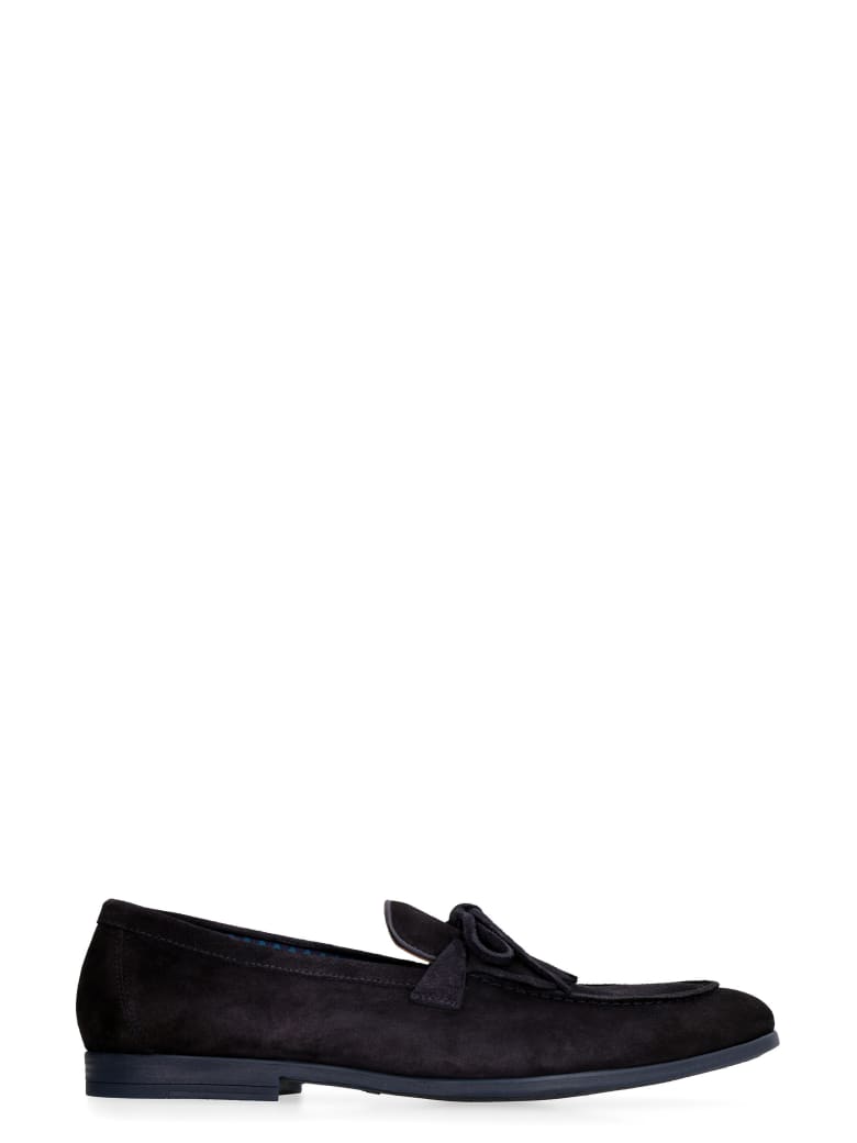Doucal's Suede Leather Loafers - blue