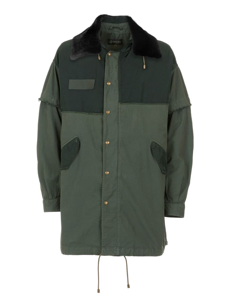 Mr & Mrs Italy Nick Wooster Capsule Unisex Parka Midi - DARK LONDON GREEN / LONDON GREEN / VERDONE