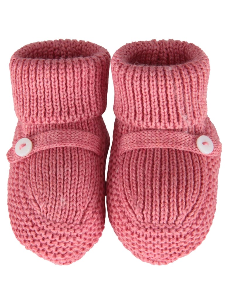 Little Bear Peony Pink Baby Bootee For Babygirl - Fuchsia