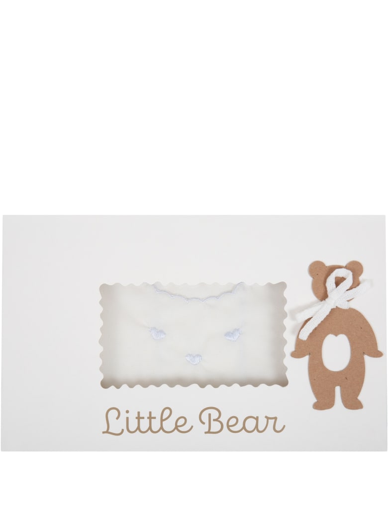 Little Bear Ivory Good-luck Newborn Shirt With Hearts For Babykids - Light Blue