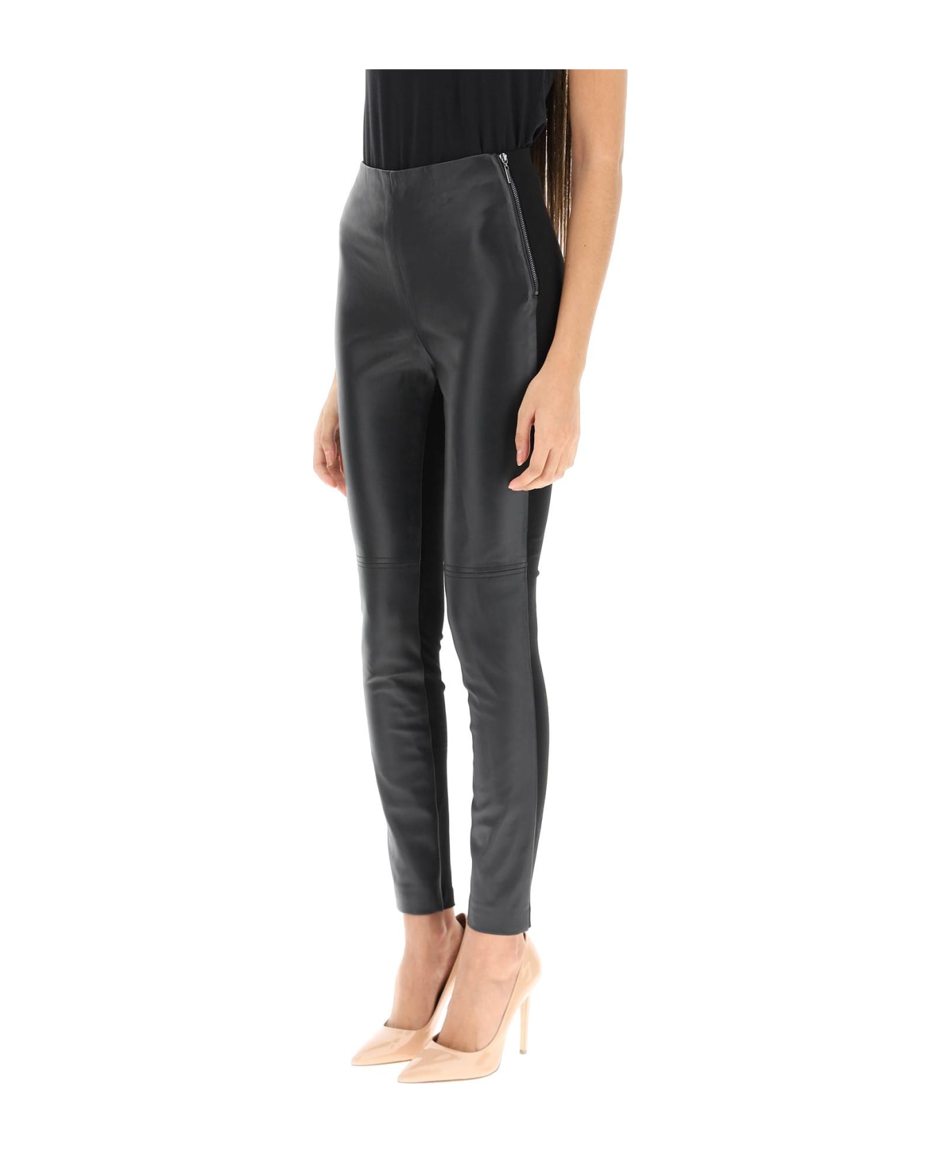 Guess by Marciano Leather And Jersey Leggings - JET BLACK A996 (Black)