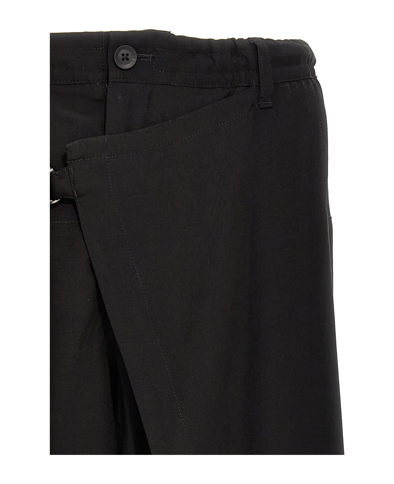 Yohji Yamamoto 'u-standard Wrap' Bermuda Shorts - Black  
