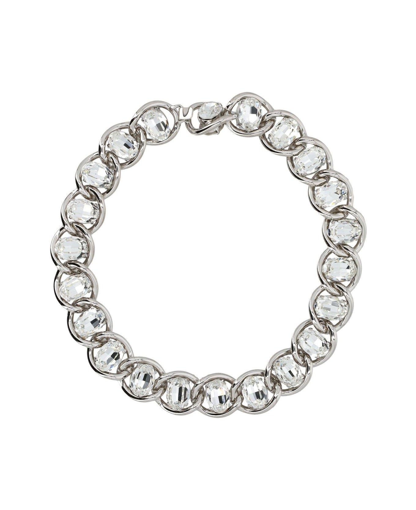 Marni Chunky Chain Rhinestones Necklace - GLASS ネックレス