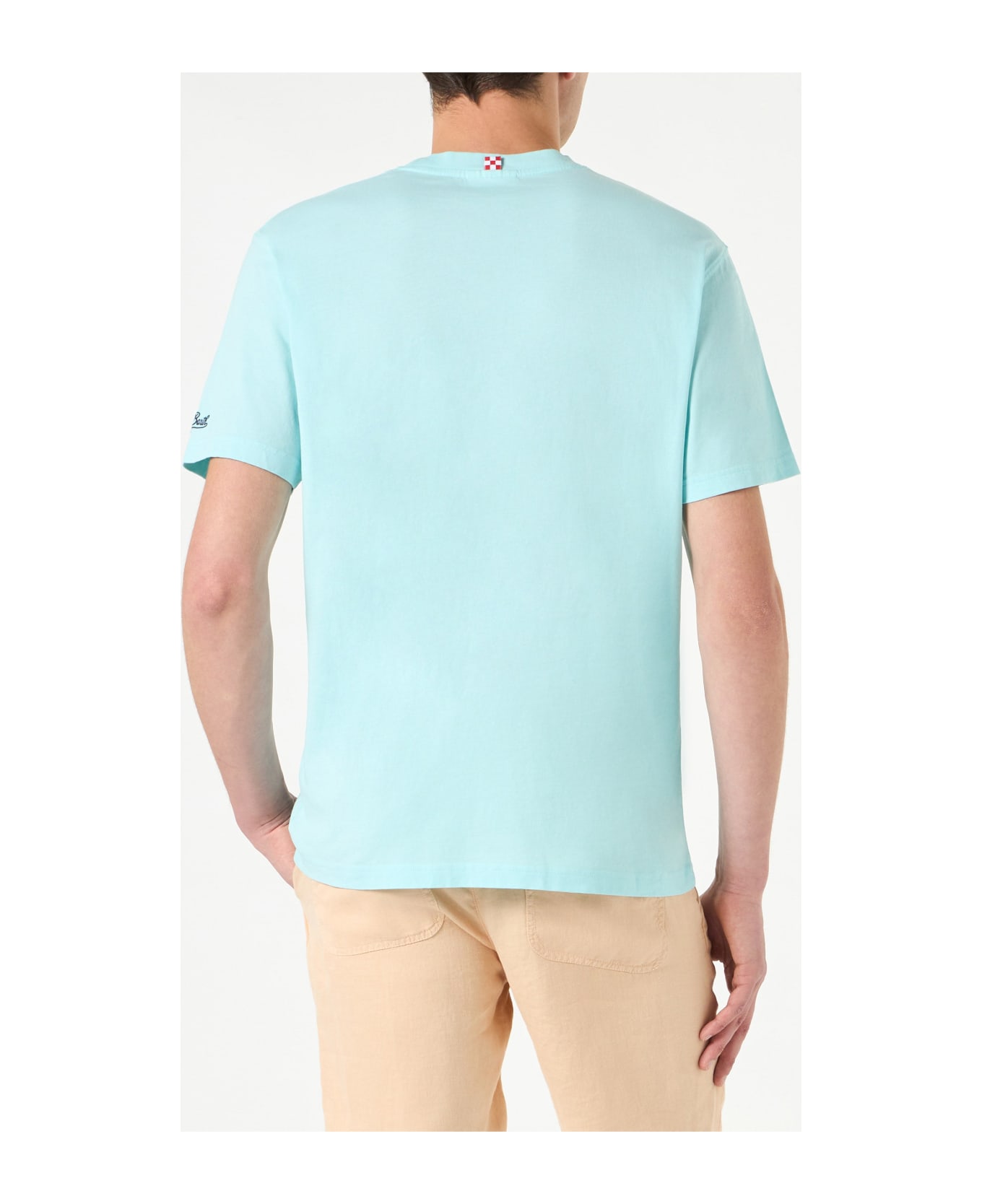 MC2 Saint Barth Man Cotton T-shirt With Forte Dei Marmi Car Print - GREEN