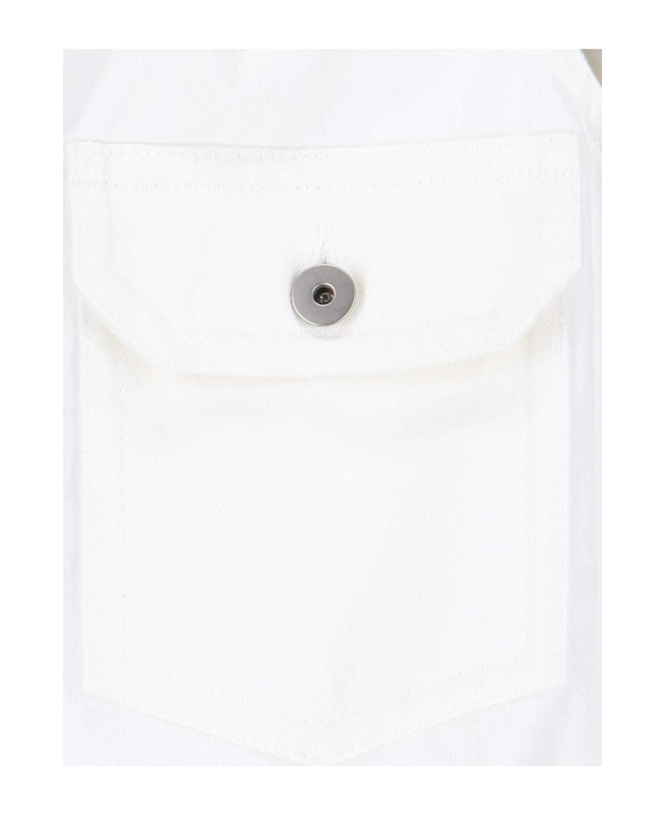 Sacai Sleeveless Shirt Jacket - White