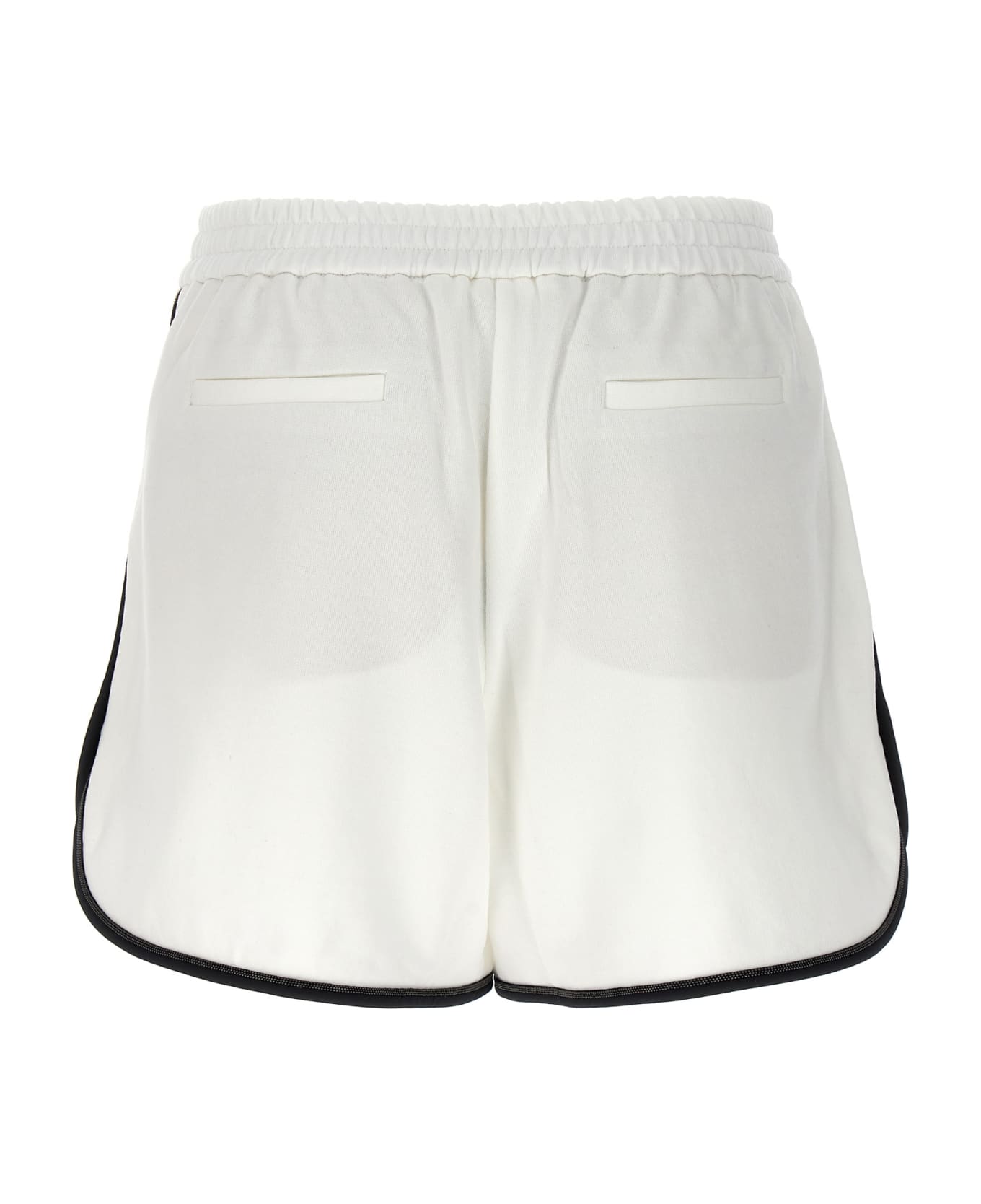 Brunello Cucinelli 'monile' Shorts - White/Black ショートパンツ