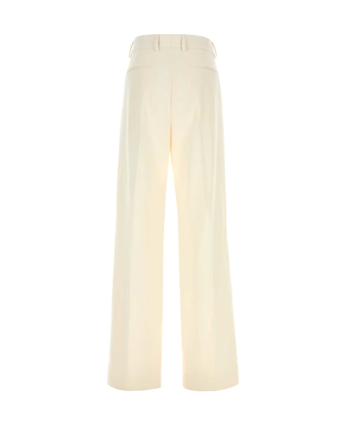 Valentino Garavani Ivory Wool Pant - MILKY