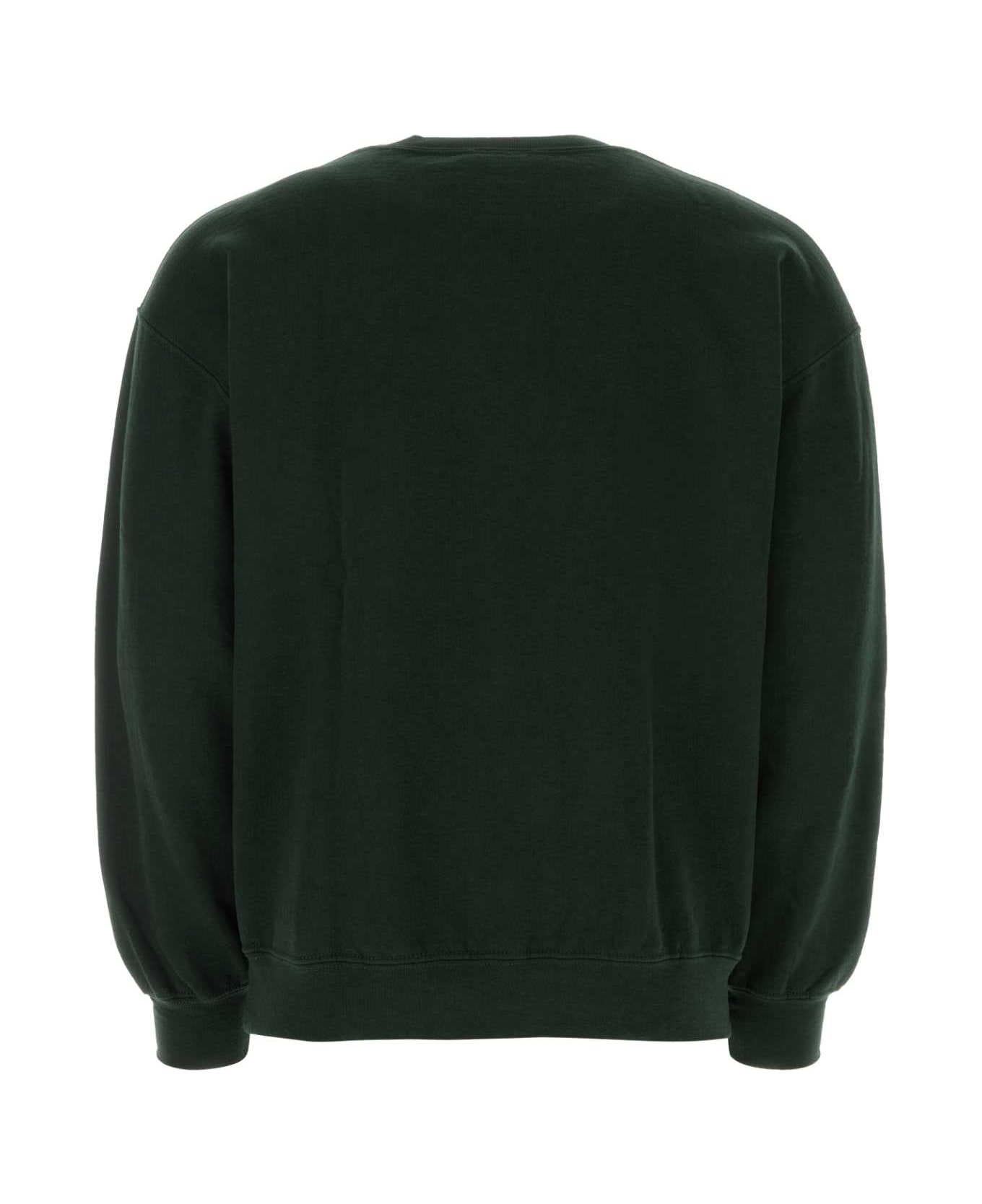 Wild Donkey Dark Green Cotton Blend Sweatshirt - FOREST