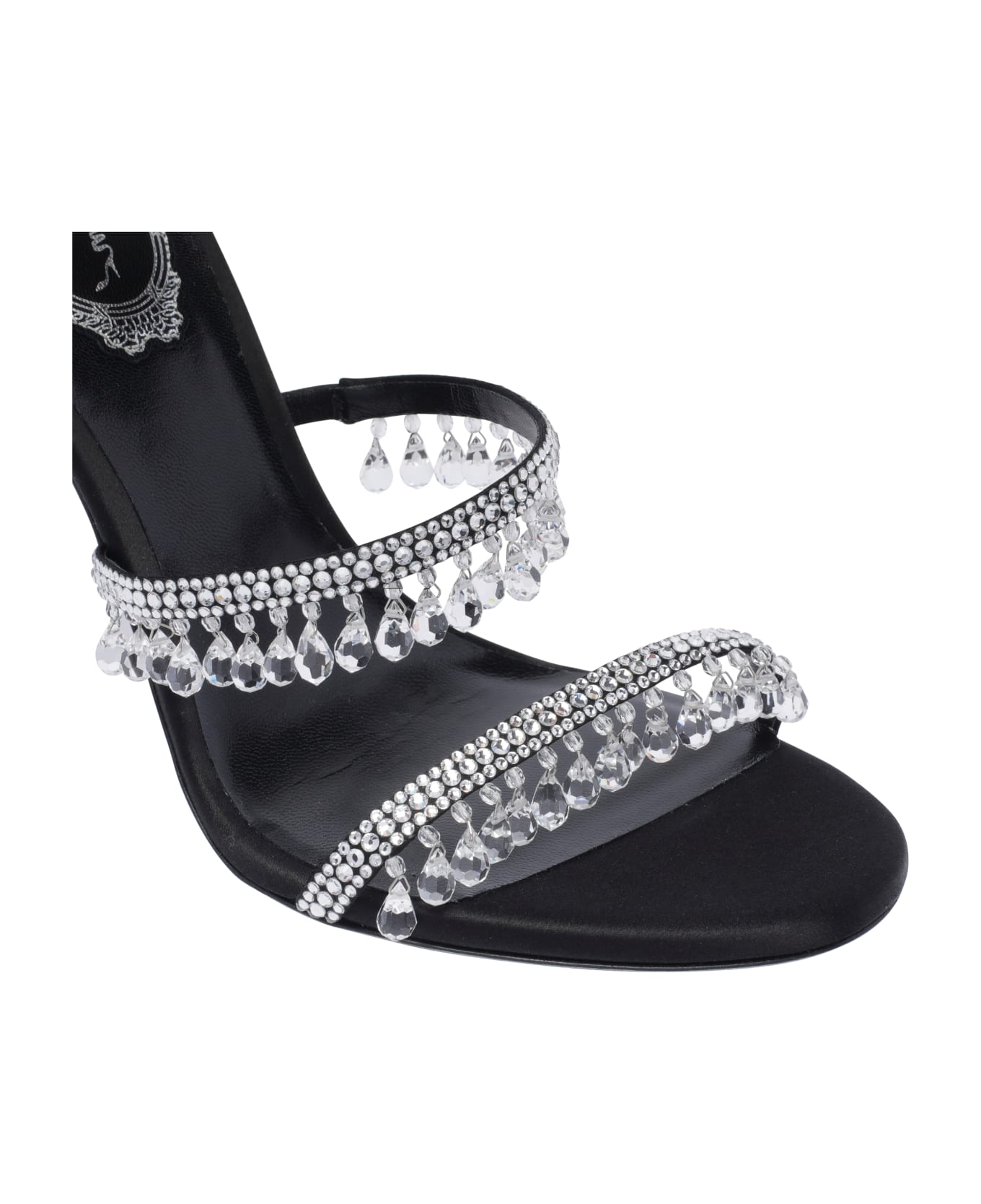 René Caovilla Chandelier Gioiello Pump Sandals - Black