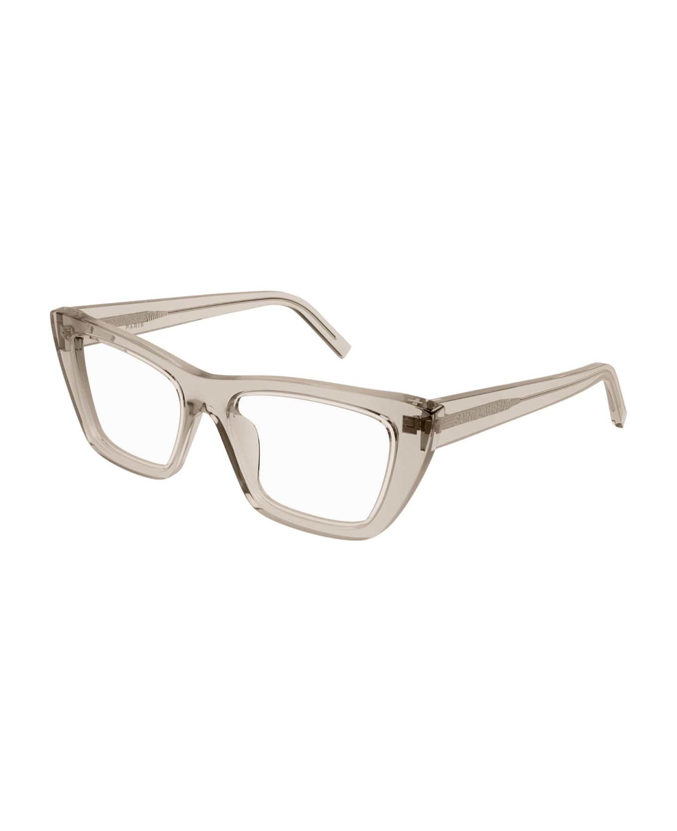 Saint Laurent Eyewear SL 276 MICA OPT Eyewear - Beige Beige Transpare